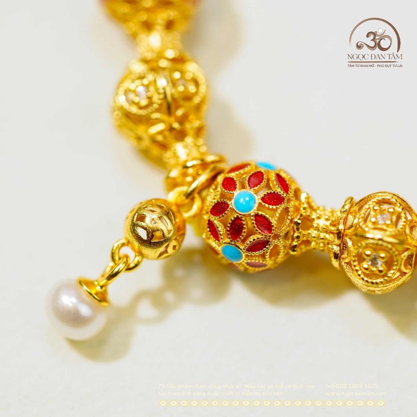  Lắc Tay Bạc Mạ Vàng Phú Quý Cát Tường 