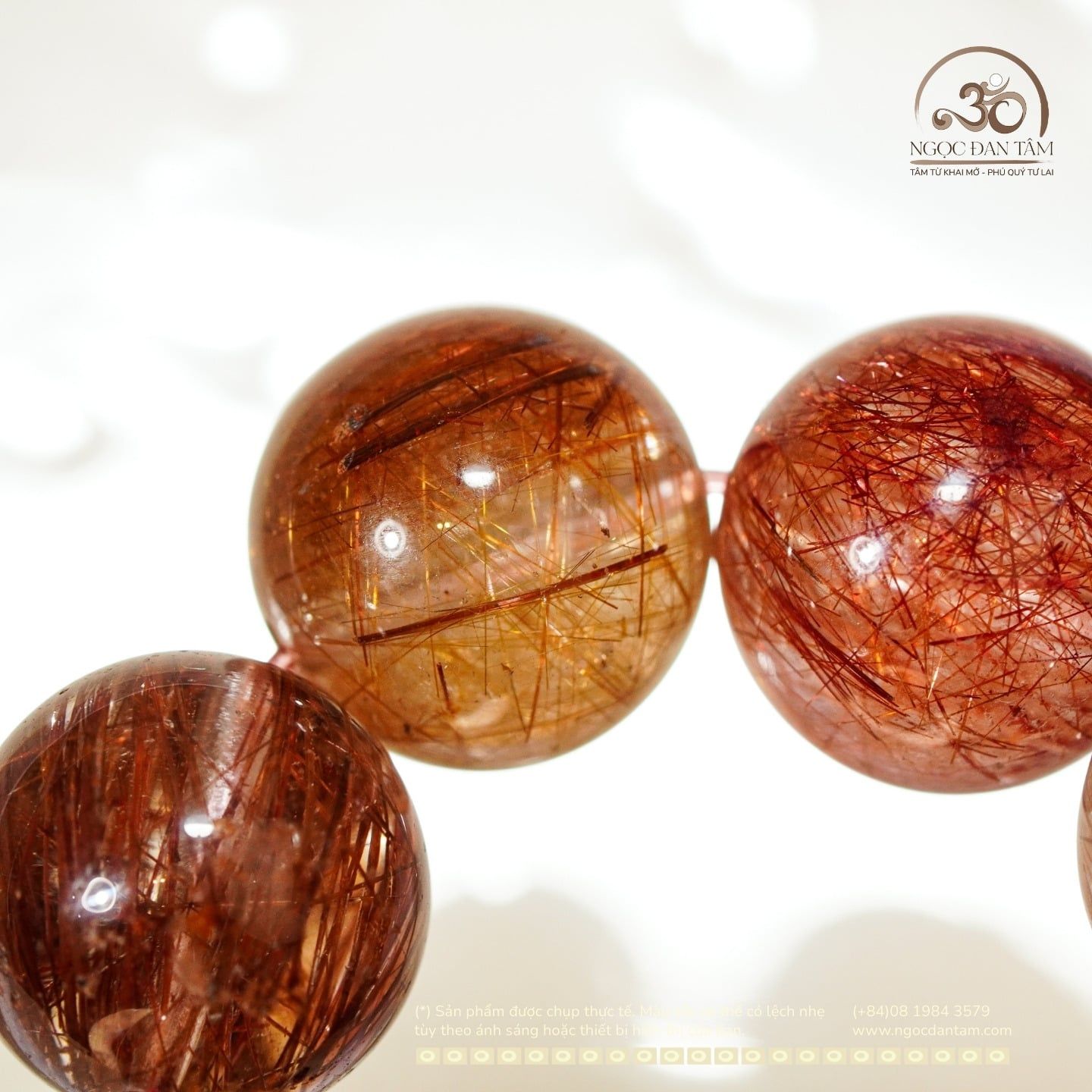  Vòng Tay Thạch anh tóc hỗn hợp VIP 10mm 7A 