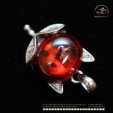  Mặt dây chuyền Hồ Ly Đá Đỏ 12,14mm - Bạc 925 Cao Cấp 