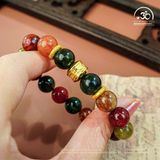  Vòng Tay Thạch Anh Tóc Hỗn Hợp 10mm 5A Phối Charm 