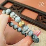  Vòng Tay Mắt Chim Ưng Xám 6A-10mm Phối Charm Lục Tự 