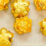  Charm 3 Hoa Sen - Kim Loại Mạ Vàng Cao Cấp 