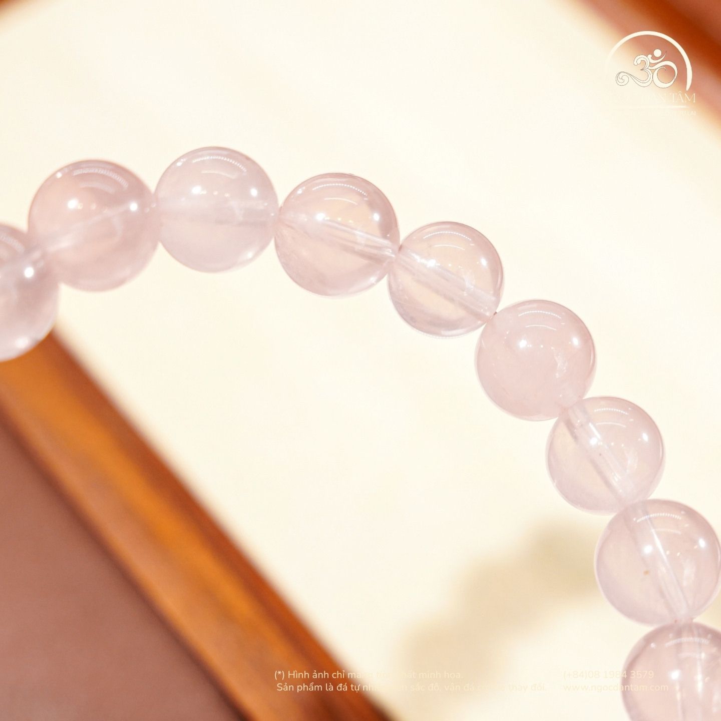  Vòng Tay Thạch Anh Hồng Đậm 8mm - 10mm 5A 