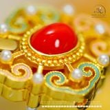  Charm Tường Vân Ngọc Đính 22,87mm (Kim Loại Mạ Vàng) 