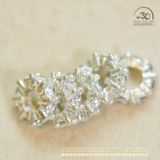  Charm Đệm Bạc Lấp Lánh 8mm - Bạc Cao Cấp 