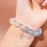  Vòng tay Liên Thủy (Aquamarine 10mm 3A & Thạch Anh Trắng 10mm 2A) 