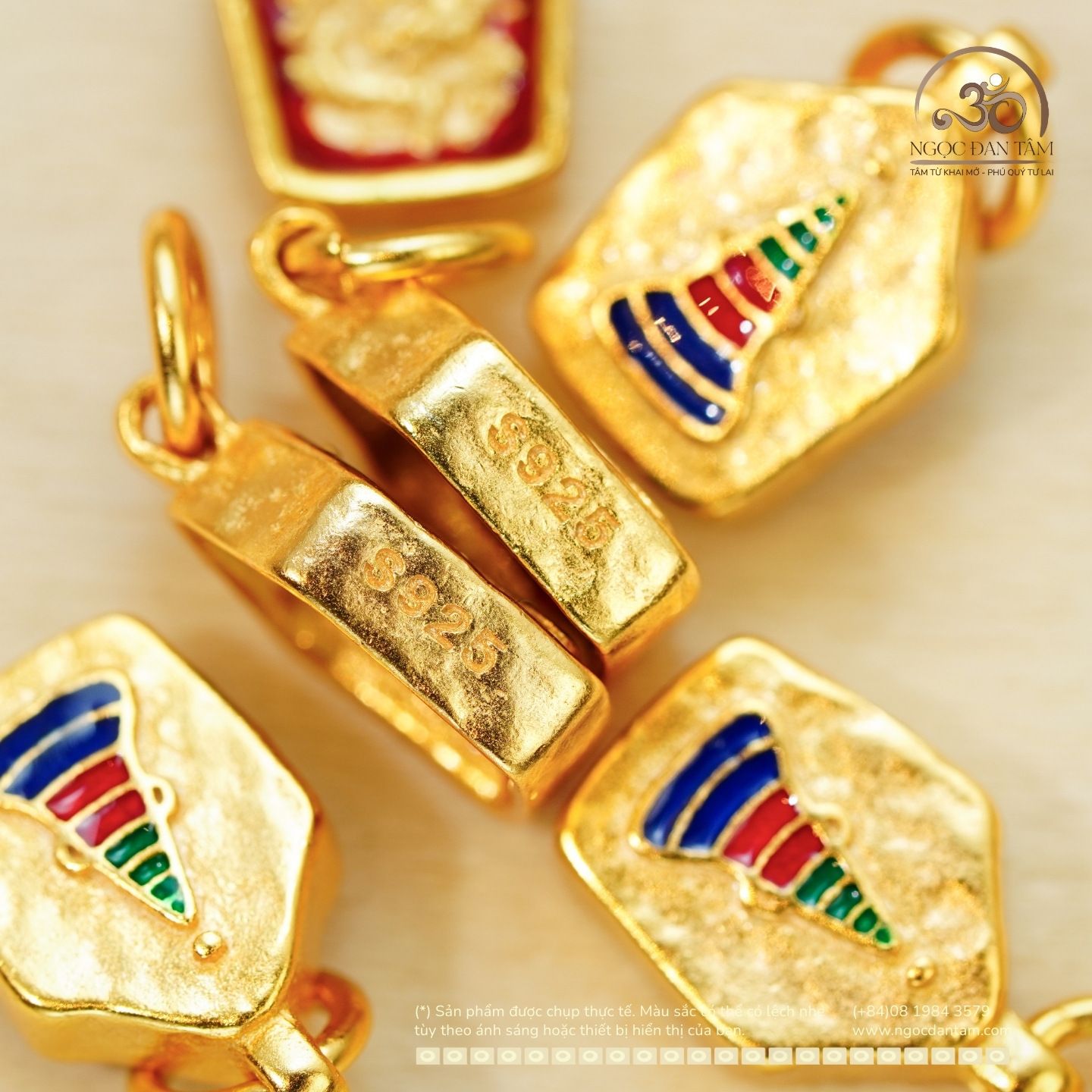  Charm Hoàng Thần Tài Sắc Màu - Bạc 925 Mạ Vàng Cao Cấp 