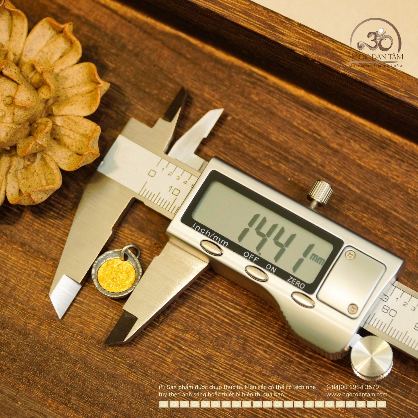  Charm Kỳ Lân 14,41mm - Bạc 925 Mạ Vàng Cao Cấp 