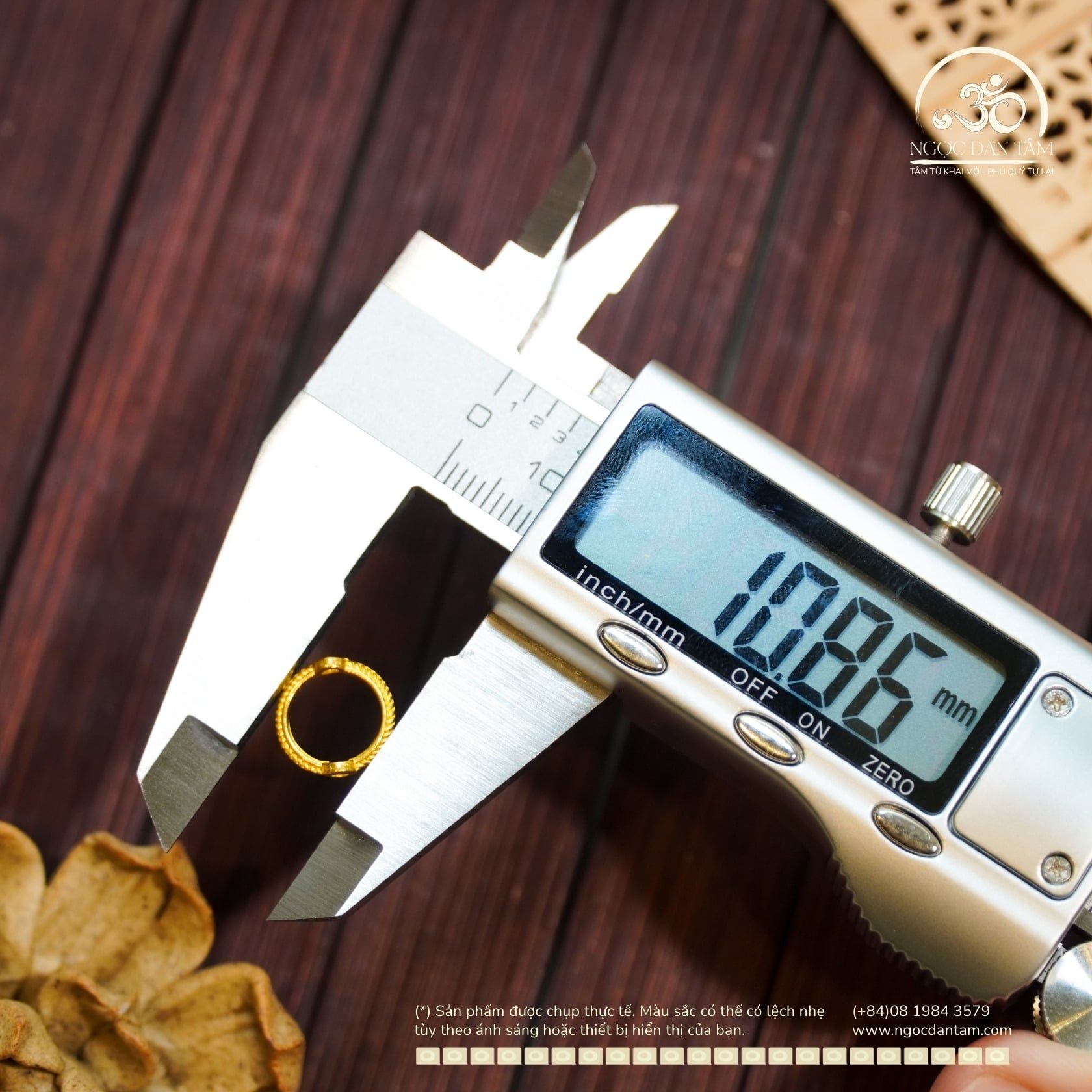  Charm Bọc Đá 10mm - Kim Loại Mạ Vàng Cao Cấp 