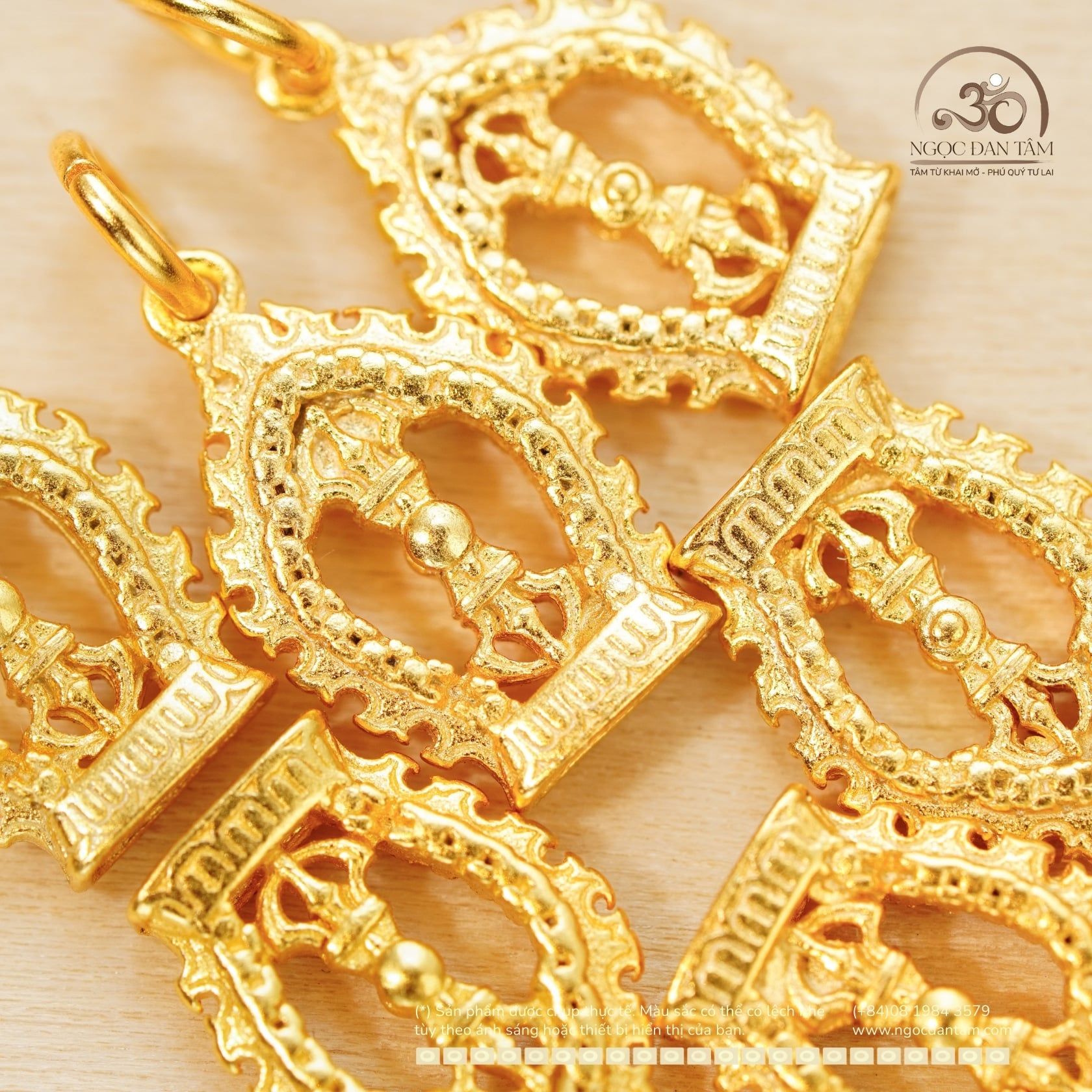  Mặt Dây Chuyền Kim Cang Tháp - Bạc 925 Mạ Vàng Cao Cấp 