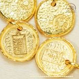  Mặt Dây Chuyền Tròn Đèn Vàng - Bạc 925 Mạ Vàng Cao Cấp 