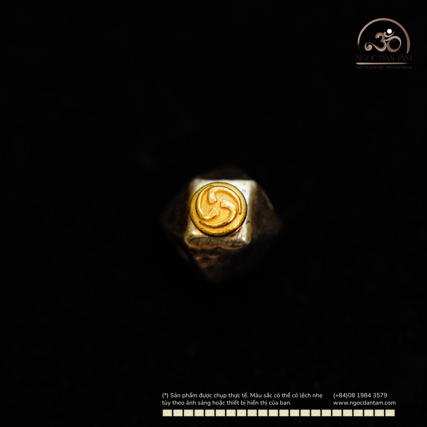  Charm Bát Giác 7.39mm - Bạc 925 Mạ Vàng 