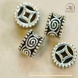  Charm bạc tròn xoắn ốc 8mm - Bạc Cao Cấp 