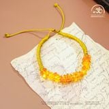  Vòng Tay Hổ Phách Dây Nút Xoắn (19 Hạt - 2gram) 