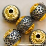  Charm Tròn Mặt Trăng 11,07mm - Bạc 925 Mạ Vàng Cao Cấp 