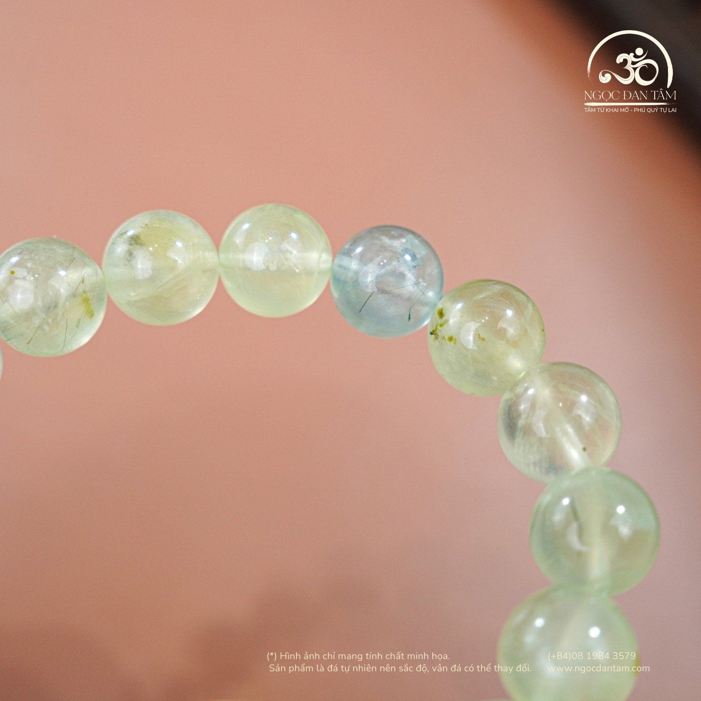  Vòng Tay Đá Prehnite 10mm 2A 