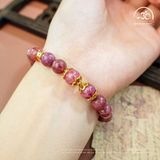  Vòng Tay Đá Thulite 8mm 2A Phối Charm 
