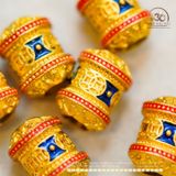  Charm Vạn Phúc 12,79mm - Kim Loại Mạ Vàng Cao Cấp 