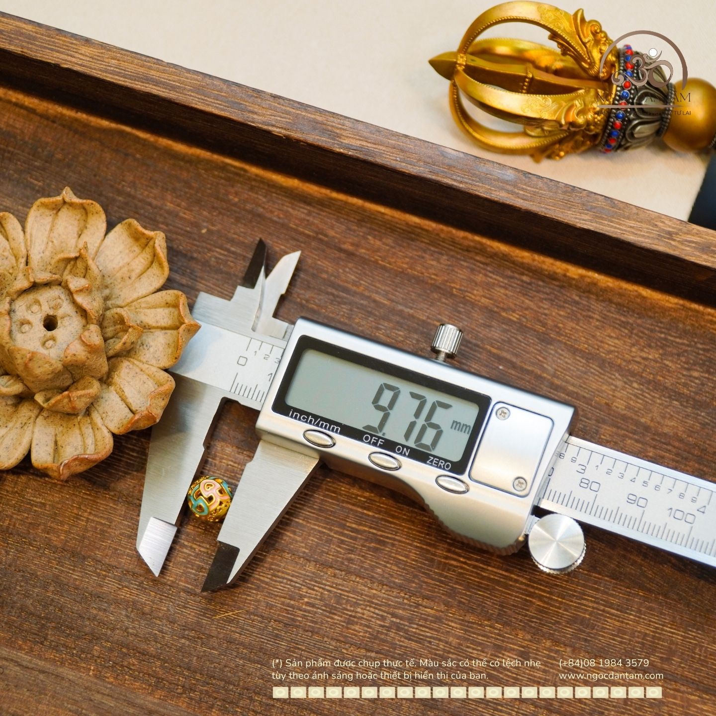  Charm Tròn Kho Báu 9.76mm - Kim Loại Mạ Vàng Cao Cấp 