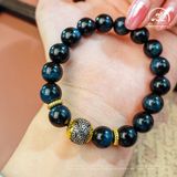  Vòng Tay Thạch Anh Mắt Chim Ưng 10mm 5A Phối Charm 