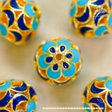  Charm Minh Châu Xanh - Kim Loại Mạ Vàng 