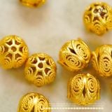  Charm Nụ Hoa 7.16mm - Kim Loai Mạ Vàng Cao Cấp 