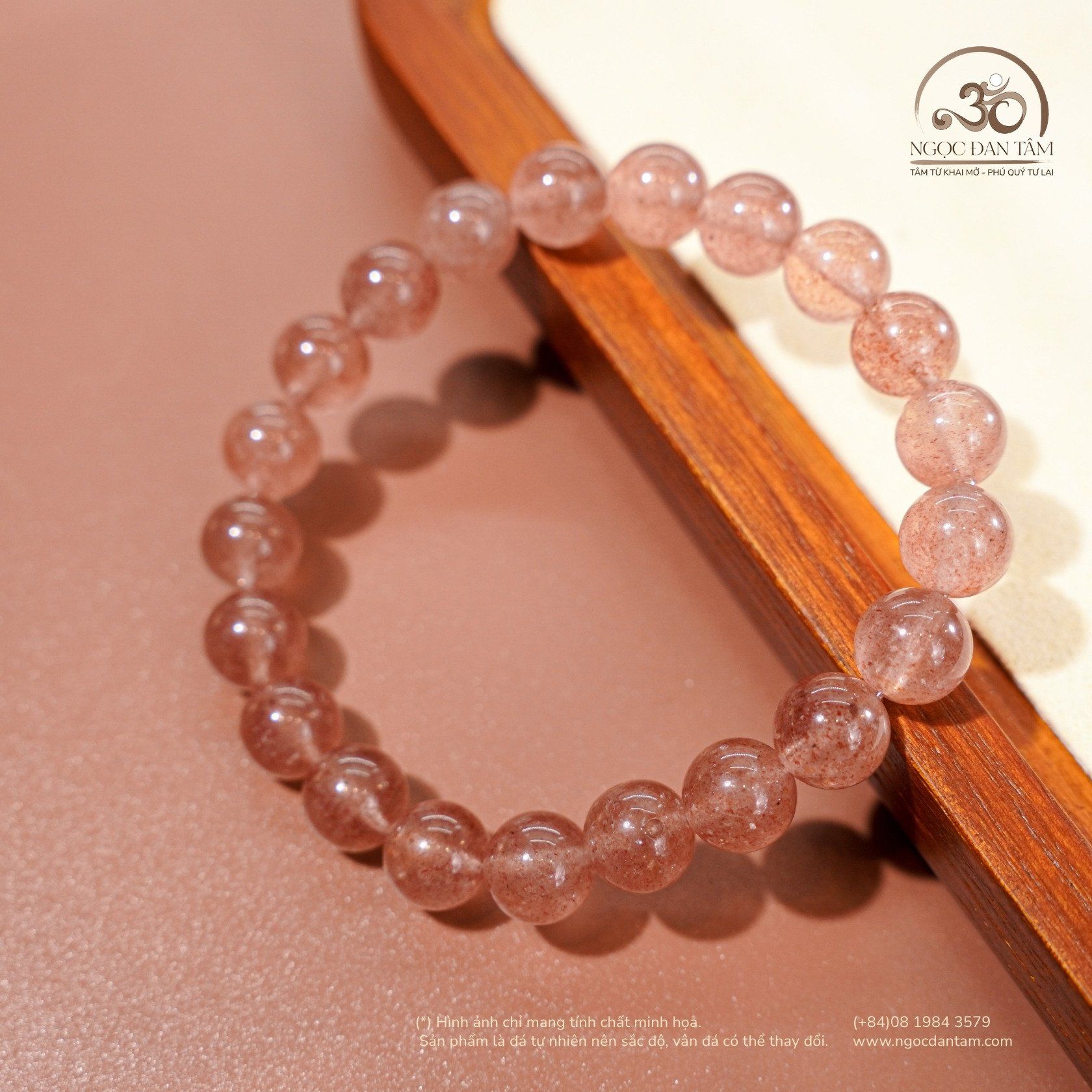  Vòng Tay Dâu Tây 8mm 2A 