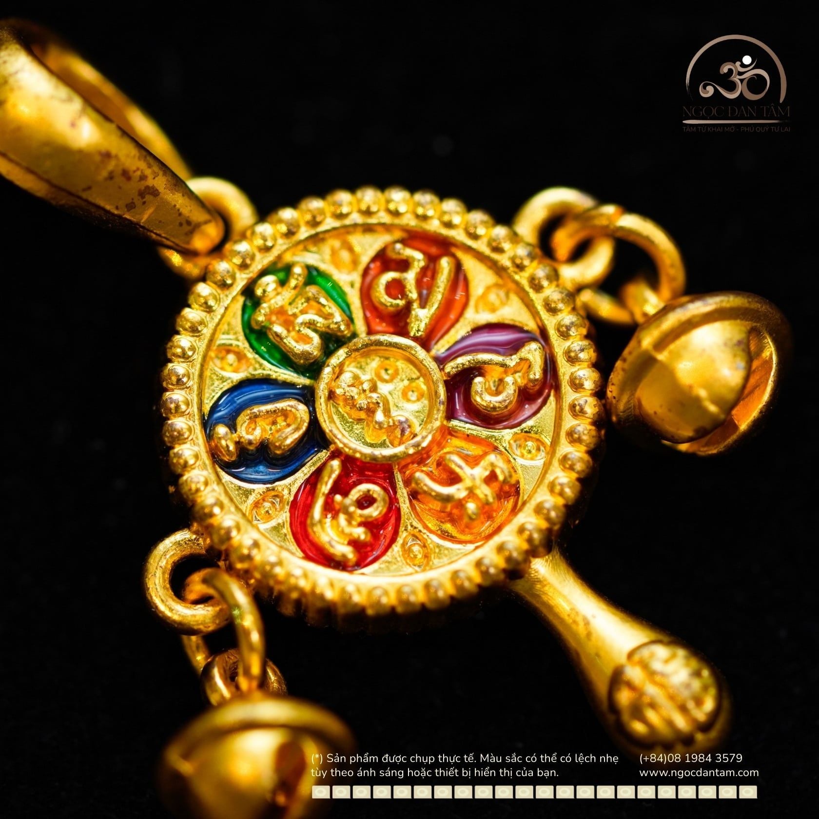  Mặt Dây Chuyển Lục Lạc 18.04mm - Kim Loại Mạ Vàng Cao Cấp 