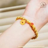  Lắc Tay Bạc Mạ Vàng Mai Rùa Cát Tường 