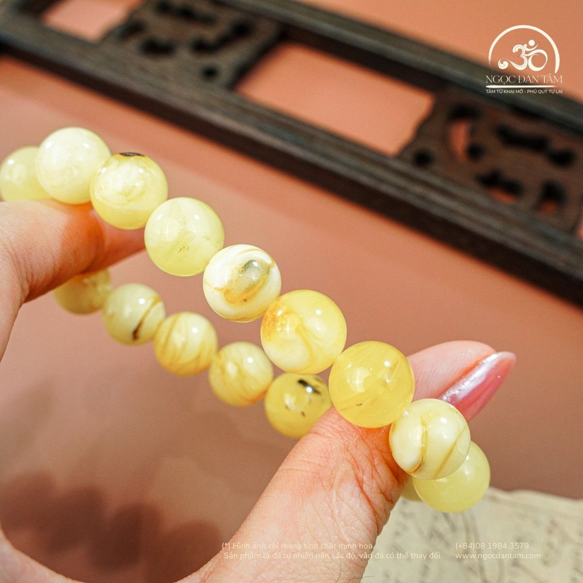  Vòng Tay Bạch Phách Vân Mây 11mm 14gram 