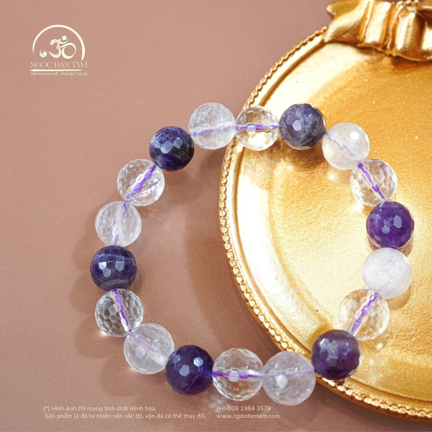  Vòng Tay Thạch Anh Hỗn Hợp Cắt Giác 2A 10mm 