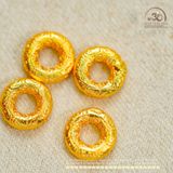  Charm Tròn Mạ Vàng Lớn 7,53mm - Charm Bạc Mạ Vàng Cao Cấp 