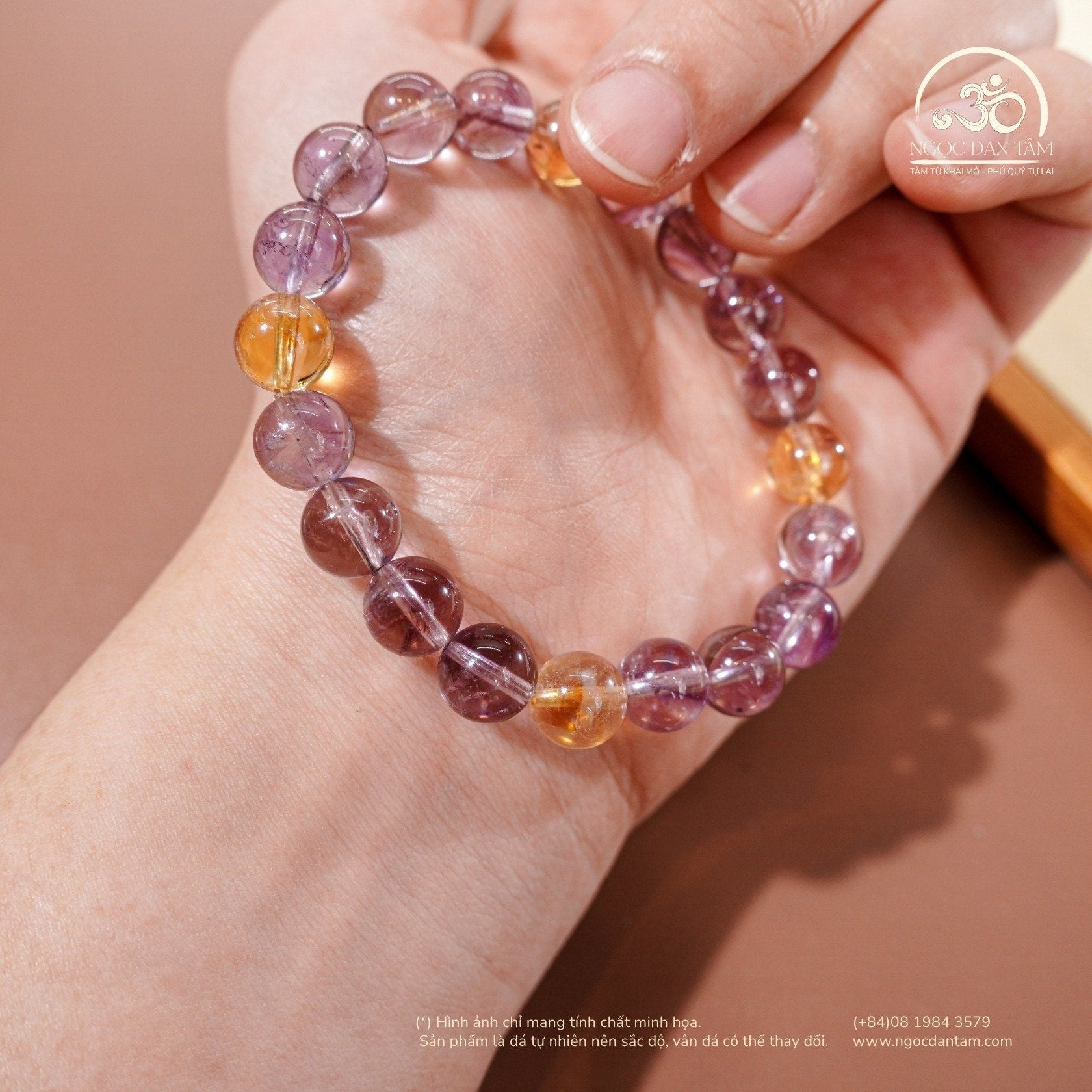  Vòng Tay Ametrine 8mm - 10mm 2A 