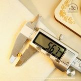  Charm Tròn Lá Lớn 5.67mm - Bạc 925 Mạ Vàng Cao Cấp 