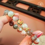  Vòng Tay Đá Mặt Trời Đa Sắc 10mm Phối Charm Minh Châu 