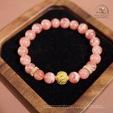  Vòng Tay Đá Đào Hoa Cát Tường 8mm 5A 