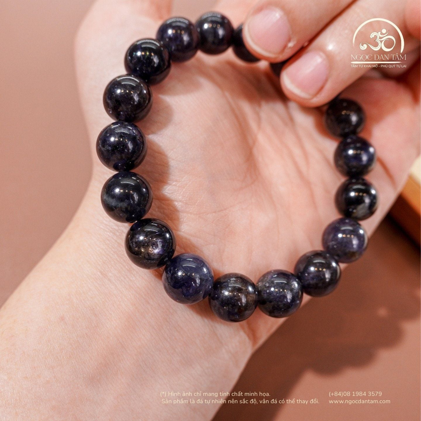  Vòng Tay iolite 10mm 2A 