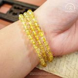  Chuỗi Vòng Tay Thạch Anh Tóc Vàng 5mm 6A 