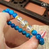  Vòng Tay Ẩn Hải Tâm (Apatite 8mm 2A, Thạch Anh Trắng 8mm 2A & 10mm 2A) 