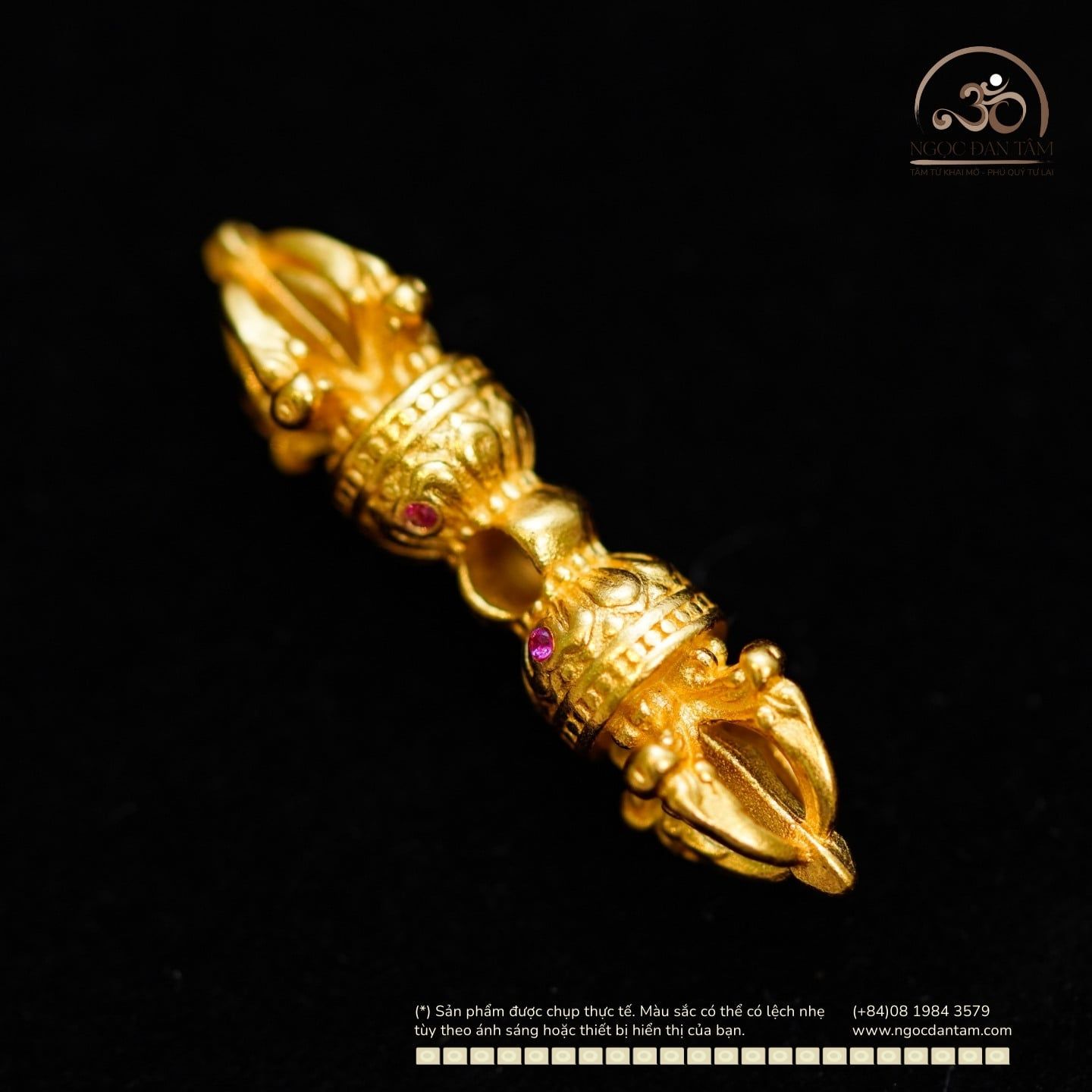  Charm Chày Kim Cang Quỷ - Bạc 925 Mạ Vàng Cao Cấp 