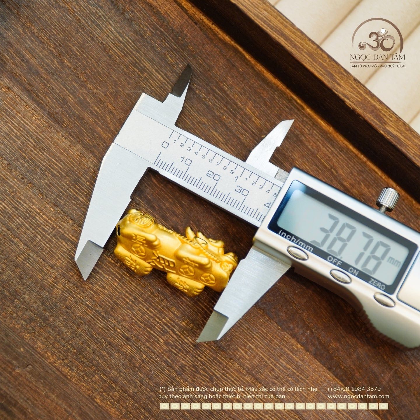  Tỳ Hưu 112 38,78mm - Đồng Thau Mạ Vàng 999 Cao Cấp 