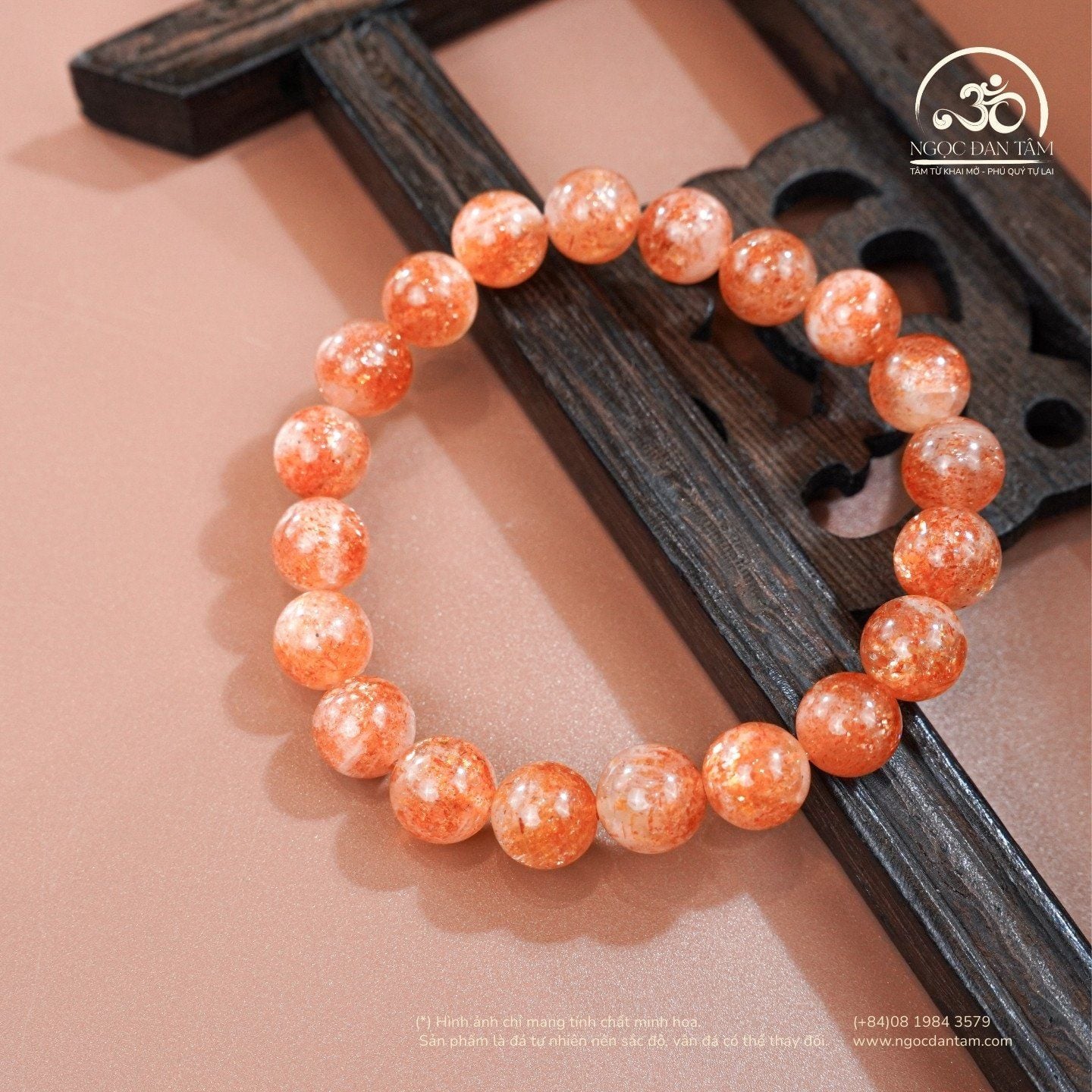  Vòng Tay Đá Mặt Trời 8mm 6A 