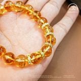  Vòng Tay Thạch Anh Vàng Hoa Bay 10mm 3A Phối Charm 