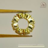  Charm Tròn Gợn Sóng Bạc Mạ Vàng 8,34mm - Bạc 925 Mạ Vàng Cao Cấp 