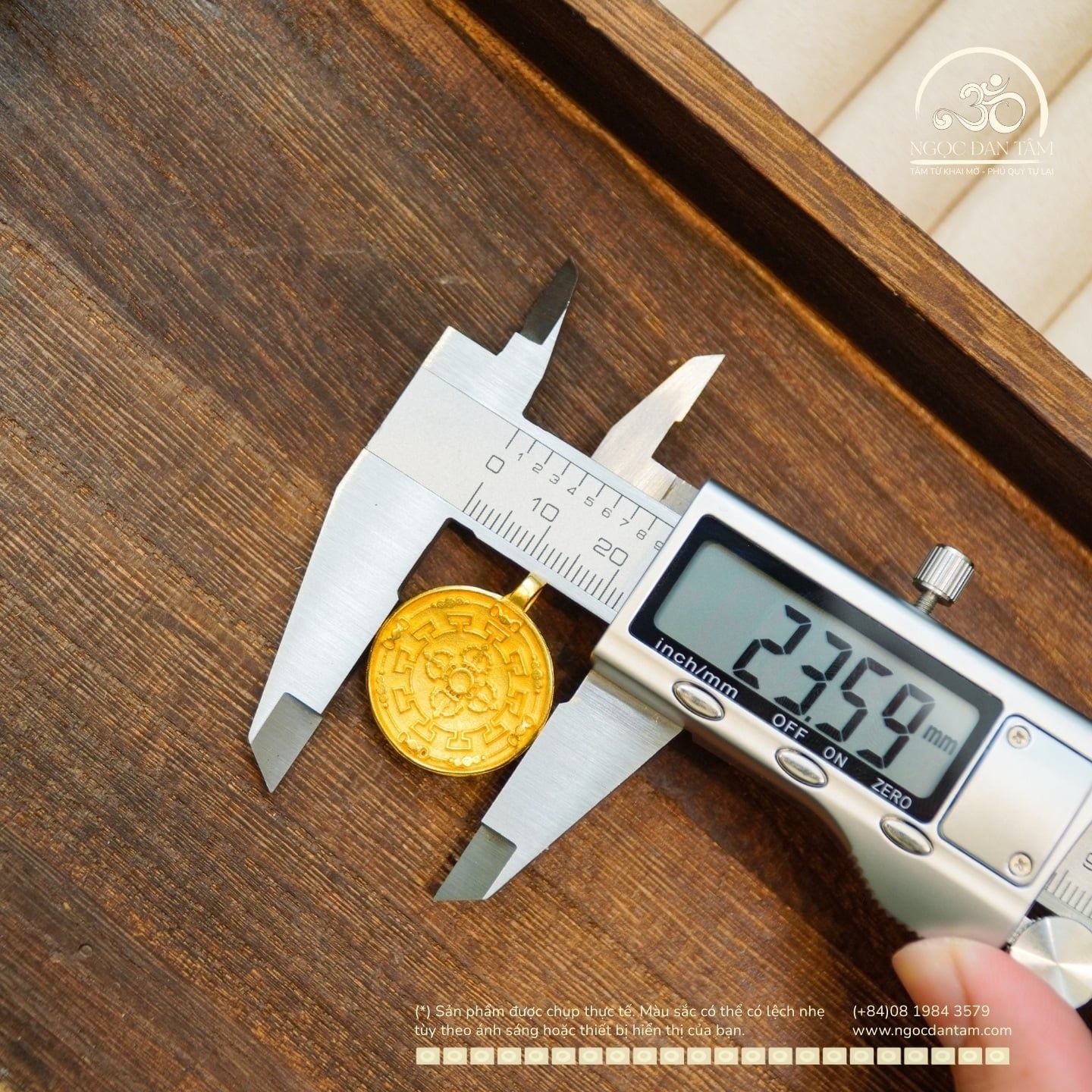  MDC Chùy Kim Cang Thập Tự Lớn 23,59mm - Bạc 925 Mạ Vàng Cao Cấp 