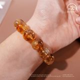  Vòng Tay Thạch Anh Vàng Hoa Bay 13mm 3A 