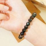  Vòng Tay Sapphire Ánh TiTan Hạt Cắt Giác 8x10mm 5A 