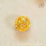  Charm Tròn Xoắn Đính Đá 8.36mm - Kim Loại Mạ Vàng Cao Cấp 