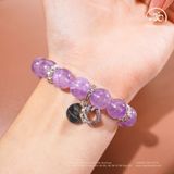  Vòng Tay Song Tâm ( Thạch Anh Tím Lavender 10mm 5A ) 