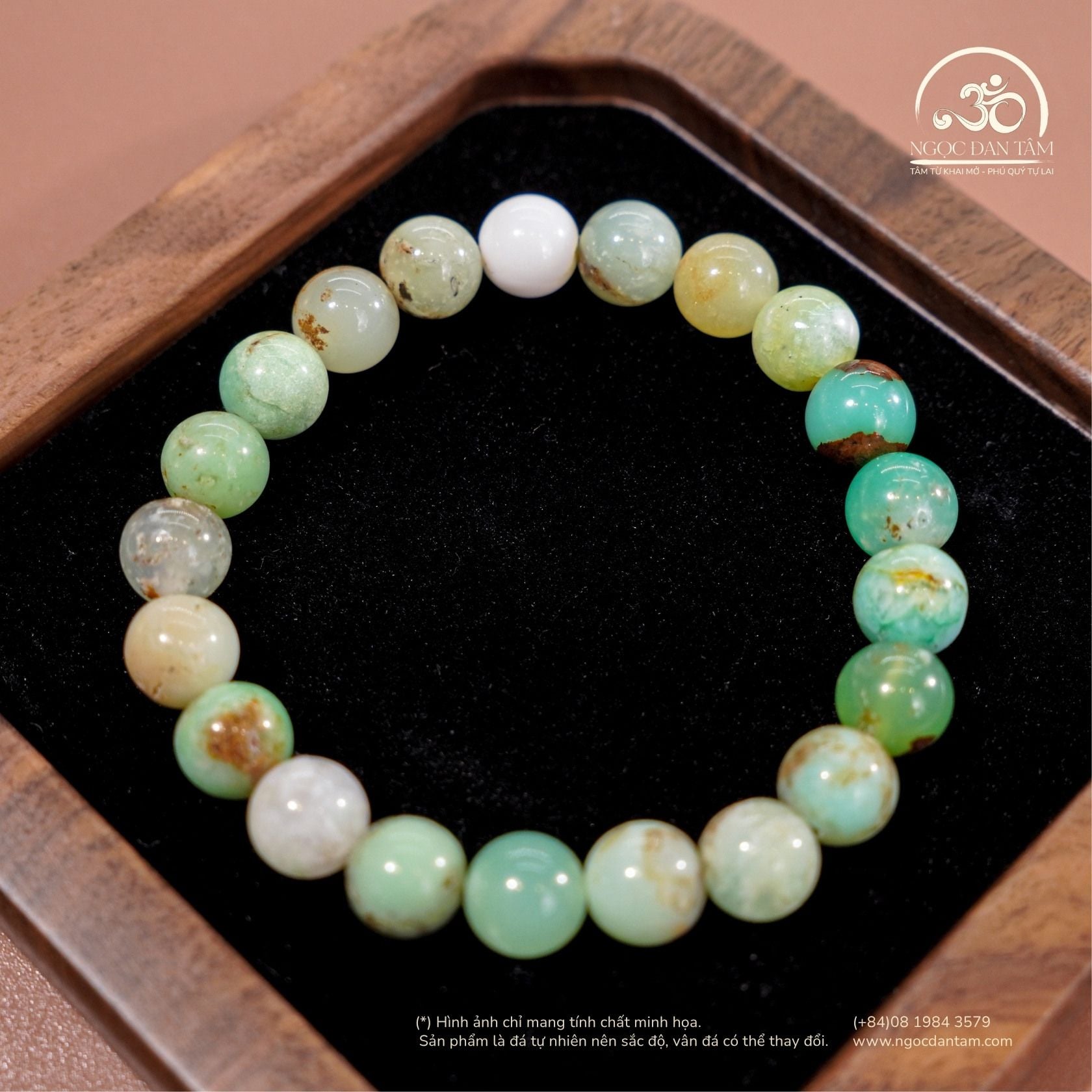  Vòng Tay Cẩm Thạch Úc 8mm 2A 